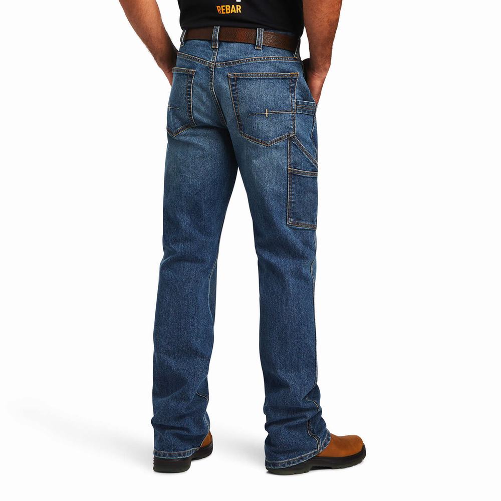 Ariat Rebar M4 Low Rise DuraStretch Workhorse Cut Straight Jeans Herr Olika Färger | 481-ULHRBT