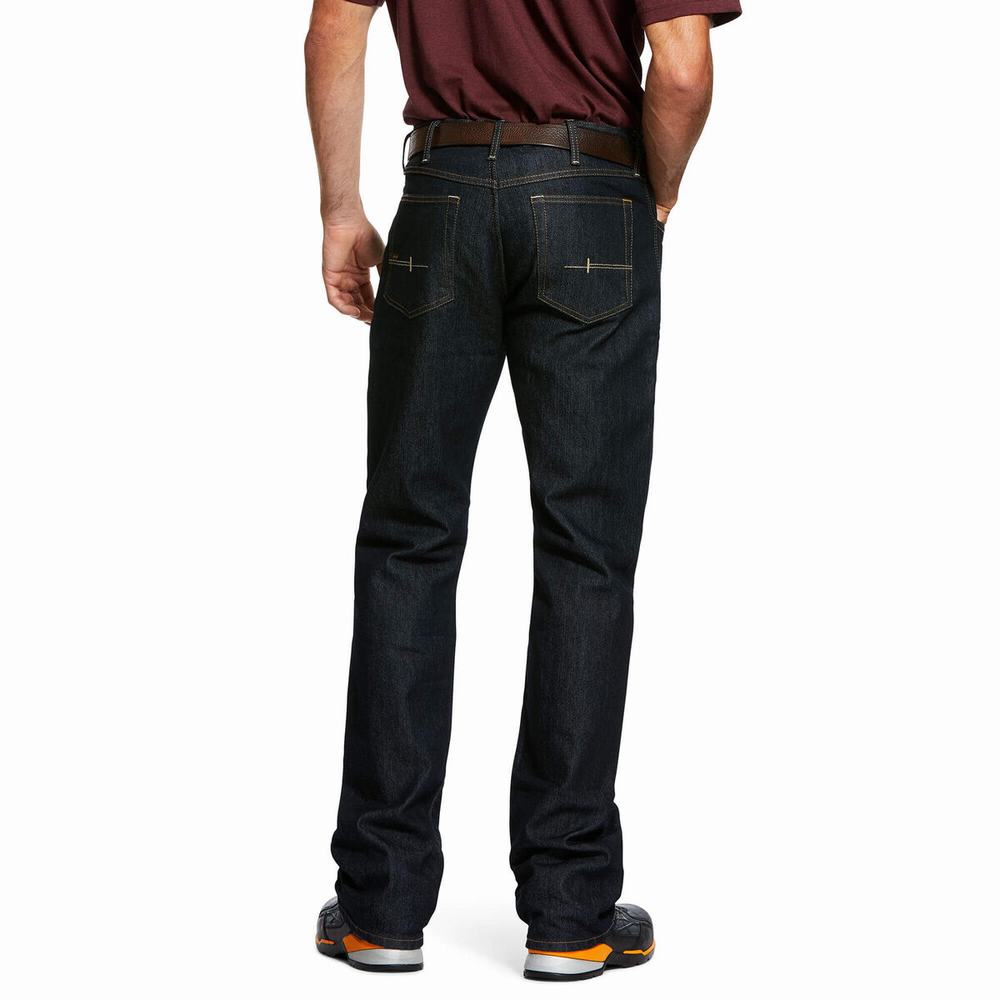 Ariat Rebar M4 Relaxed DuraStretch Basic Flannel-Fodrade Cut Straight Jeans Herr Olika Färger | 260-FEPXAK