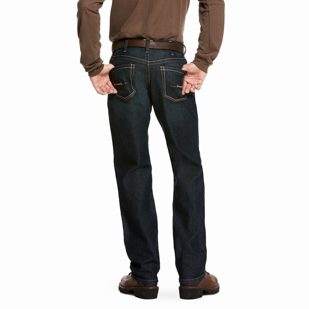 Ariat Rebar M4 Relaxed DuraStretch Edge Straight Jeans Herr Mörkblå | 365-ZITBSJ