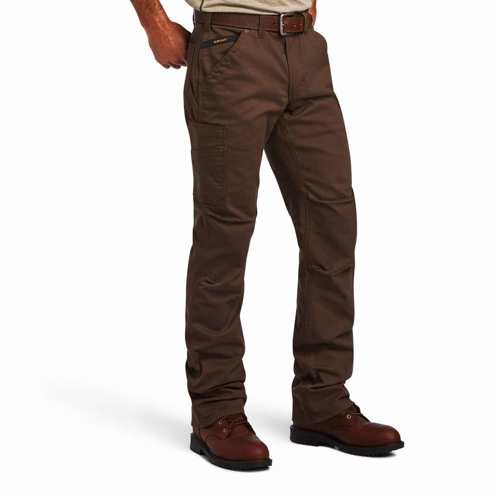 Ariat Rebar M5 DuraStretch Washed Twill Dungaree Leg Byxor Herr Olika Färger | 509-RSKQNY