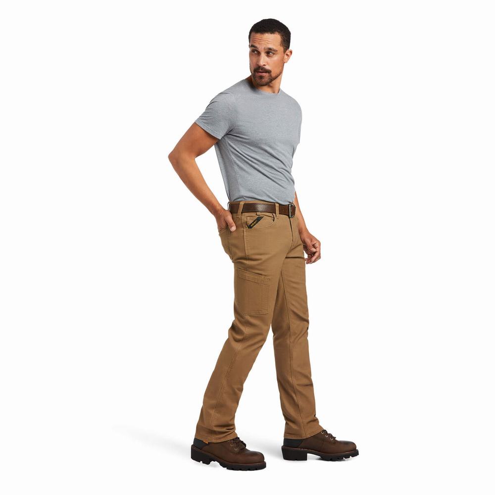 Ariat Rebar M7 DuraStretch Made Tough Byxor Herr Khaki | 869-ELCXVJ