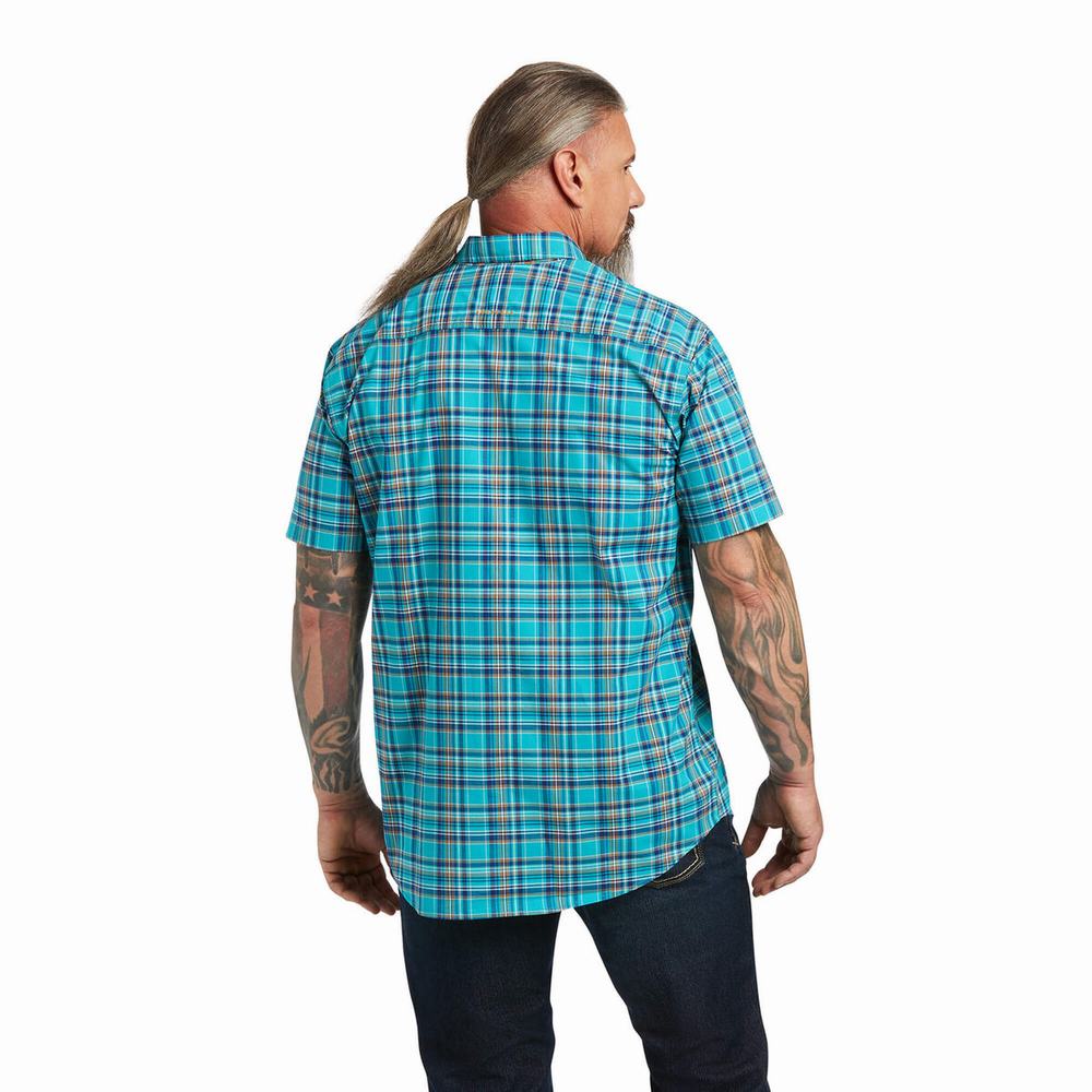 Ariat Rebar Made Tough DuraStretch Short Sleeve Herr Påfågel | 387-BRXWPA