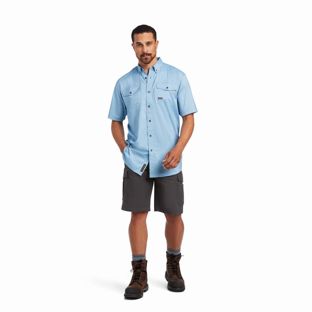 Ariat Rebar Made Tough VentTEK DuraStretch Short Sleeve Herr Olika Färger | 068-YBUDOL