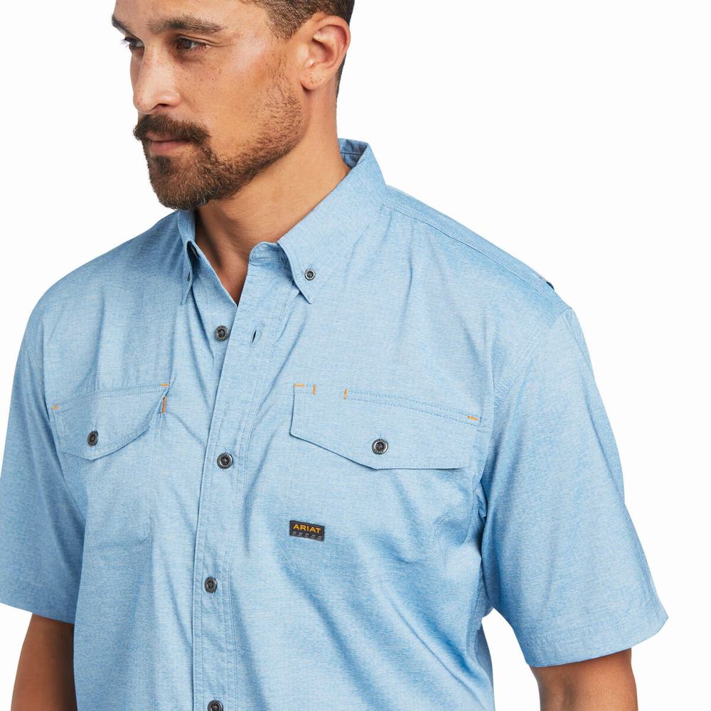 Ariat Rebar Made Tough VentTEK DuraStretch Short Sleeve Herr Olika Färger | 068-YBUDOL