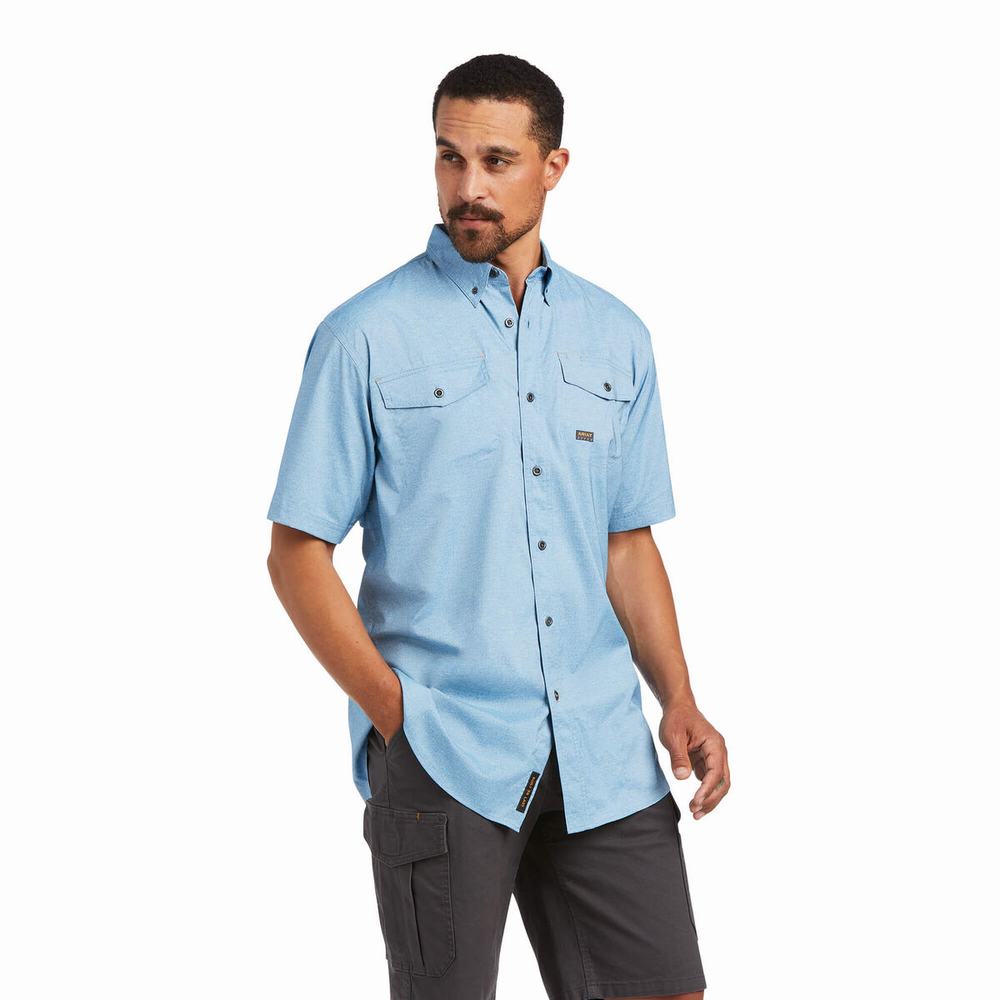 Ariat Rebar Made Tough VentTEK DuraStretch Short Sleeve Herr Olika Färger | 068-YBUDOL