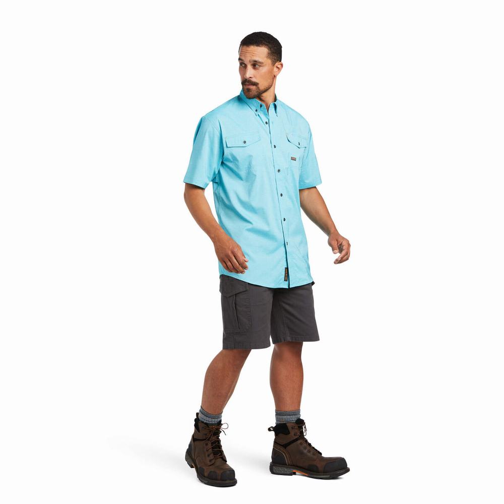 Ariat Rebar Made Tough VentTEK DuraStretch Short Sleeve Herr Olika Färger | 952-OSNPGL