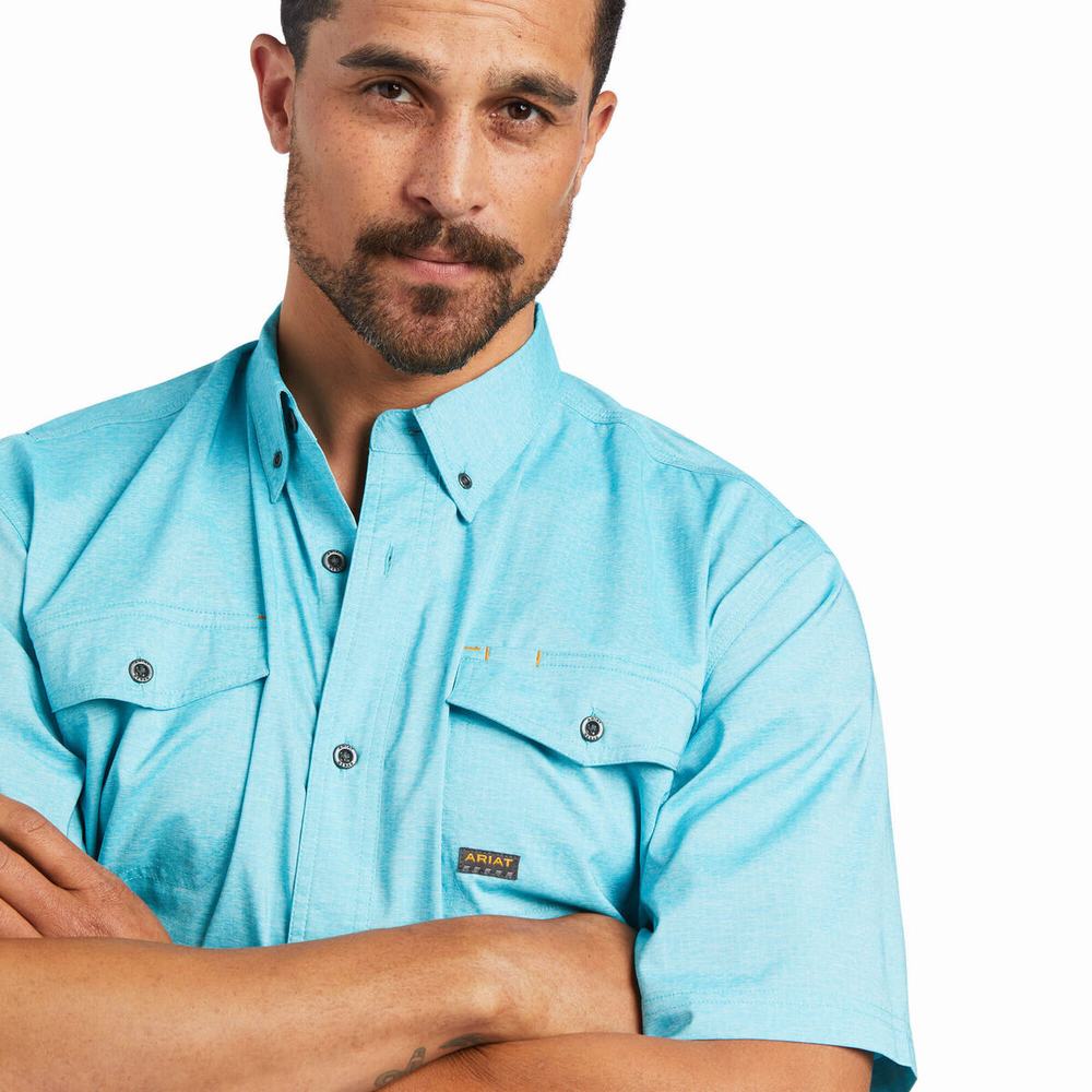 Ariat Rebar Made Tough VentTEK DuraStretch Short Sleeve Herr Olika Färger | 952-OSNPGL