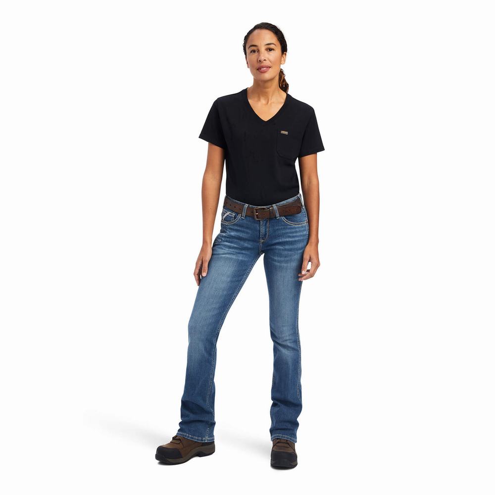 Ariat Rebar Riveter Cut Straight Jeans Dam Olika Färger | 453-CSDJFG