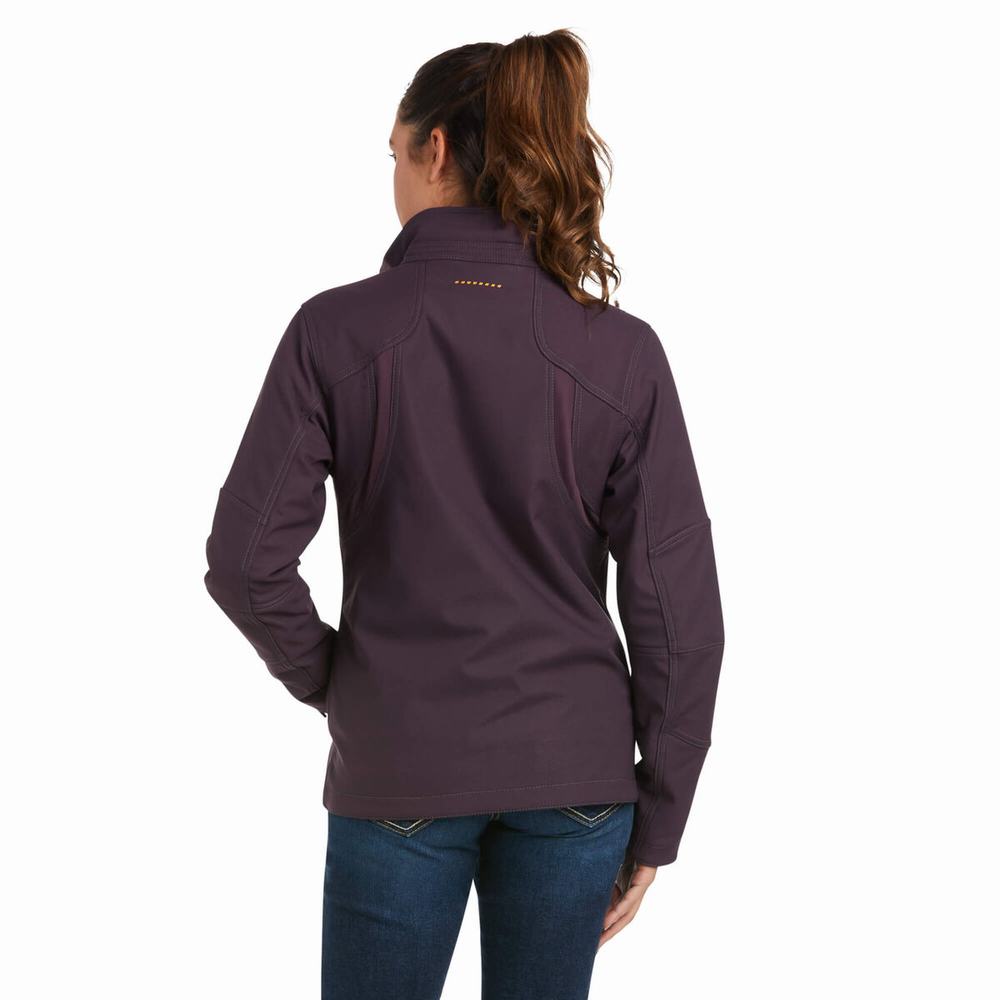 Ariat Rebar Stretch Canvas Softshell Jacka Dam Lila | 158-YHUVJR