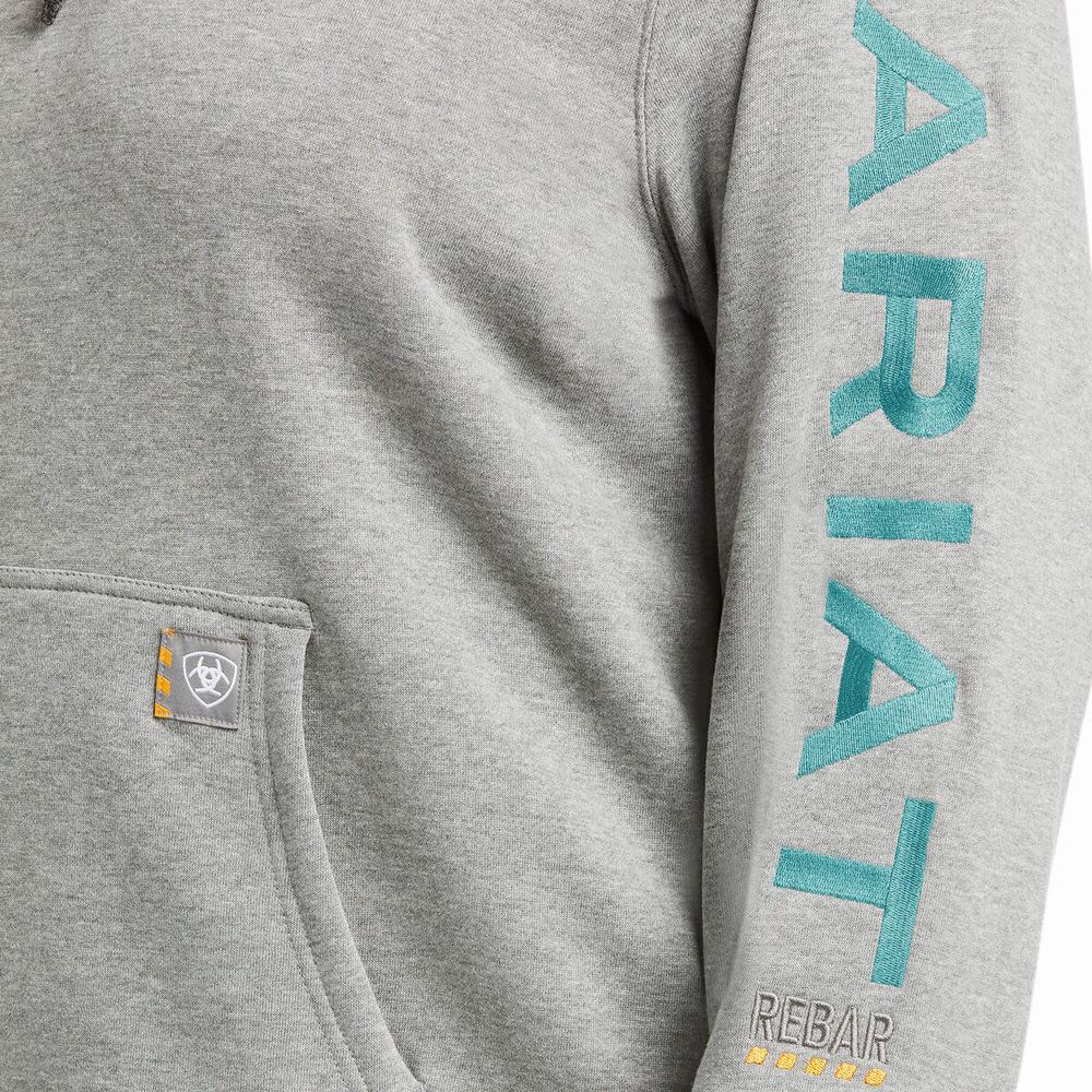 Ariat Rebar Tryck Hoodie Dam Grå | 578-VLWGAZ