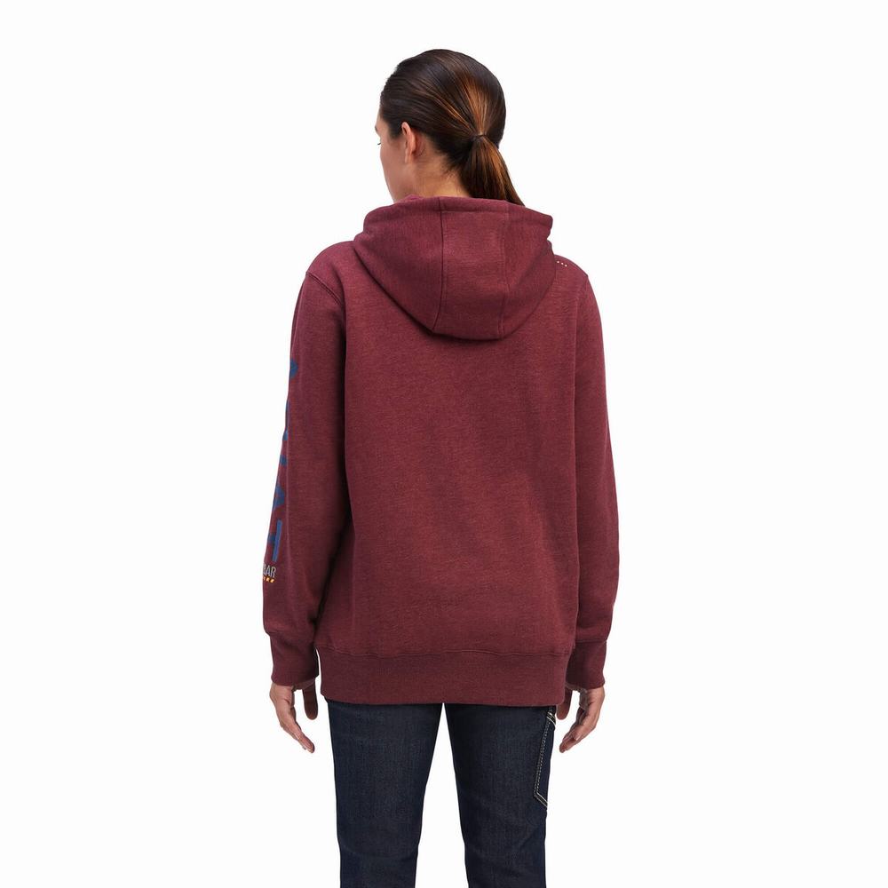 Ariat Rebar Tryck Hoodie Dam Marinblå | 197-CHAMYE