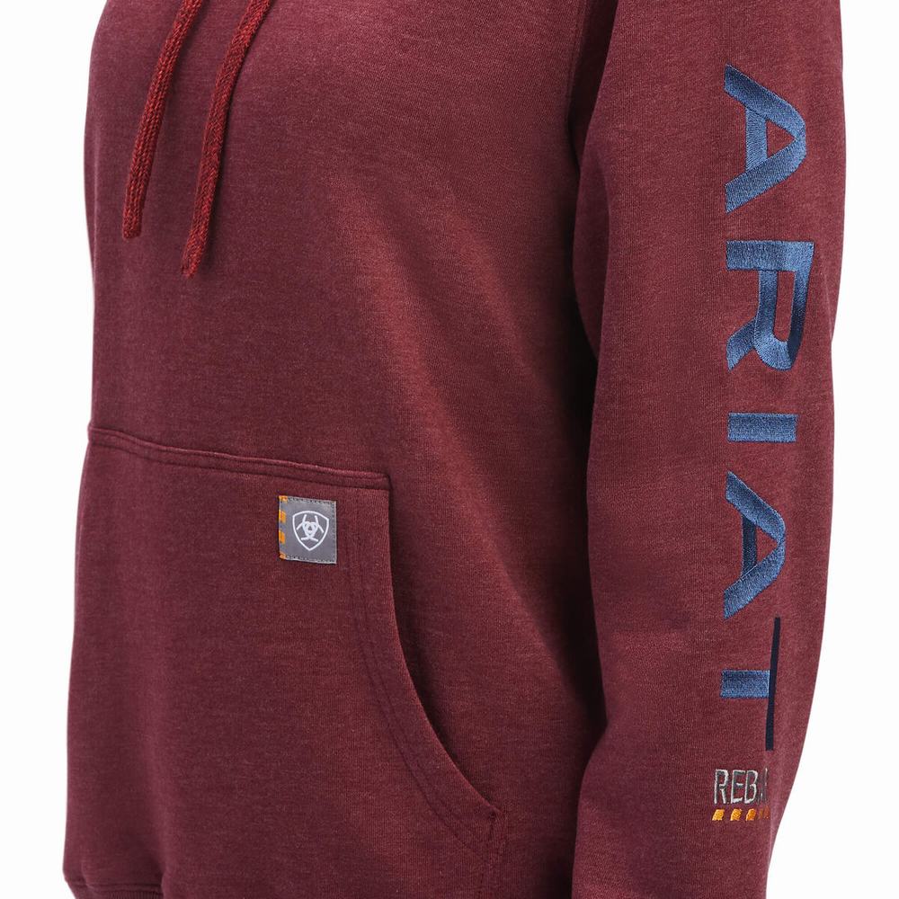 Ariat Rebar Tryck Hoodie Dam Marinblå | 197-CHAMYE