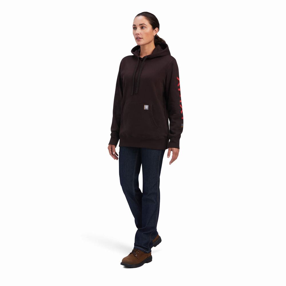 Ariat Rebar Tryck Hoodie Dam Olika Färger | 542-UTYWCD