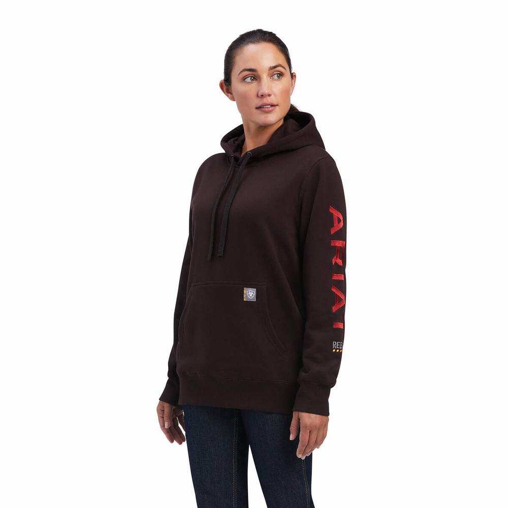 Ariat Rebar Tryck Hoodie Dam Olika Färger | 542-UTYWCD