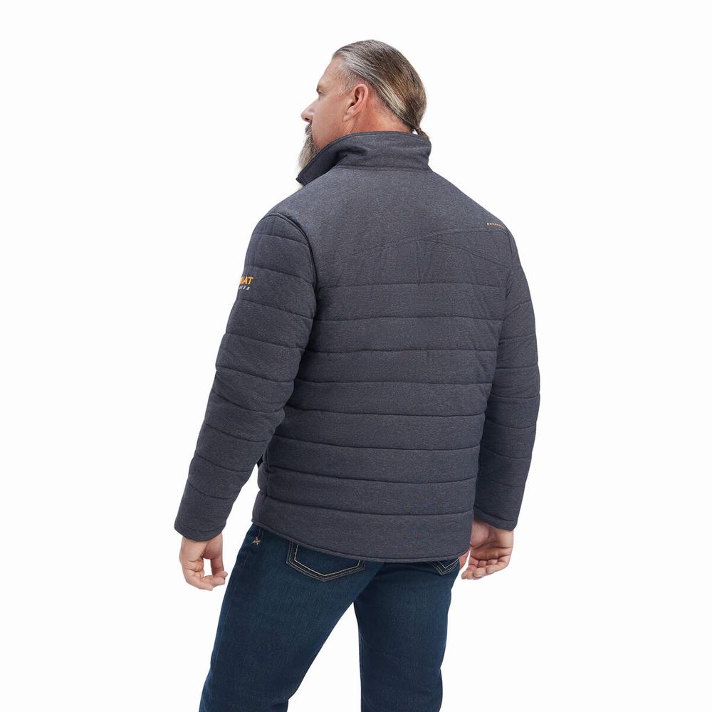 Ariat Rebar Valiant Stretch Canvas Vatten Resistant Insulated Jacka Herr Grå | 215-XAPFYG