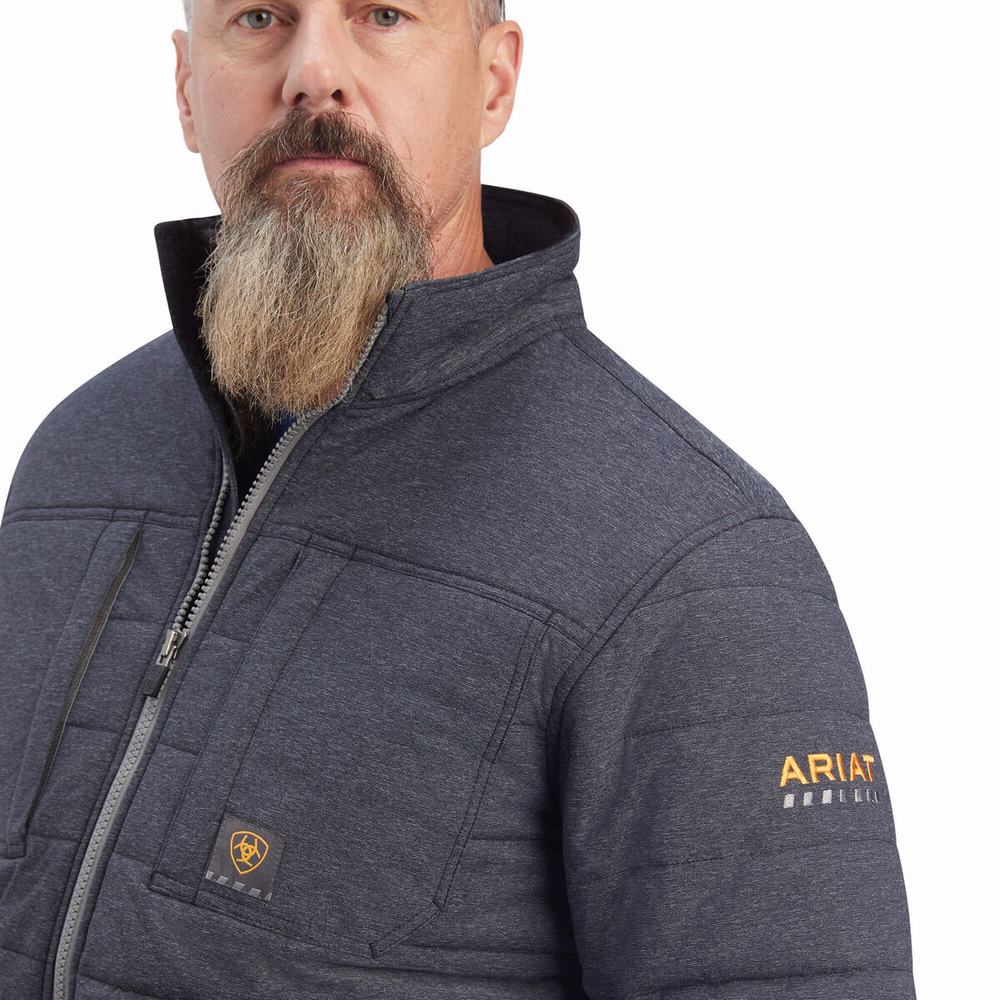 Ariat Rebar Valiant Stretch Canvas Vatten Resistant Insulated Jacka Herr Grå | 215-XAPFYG