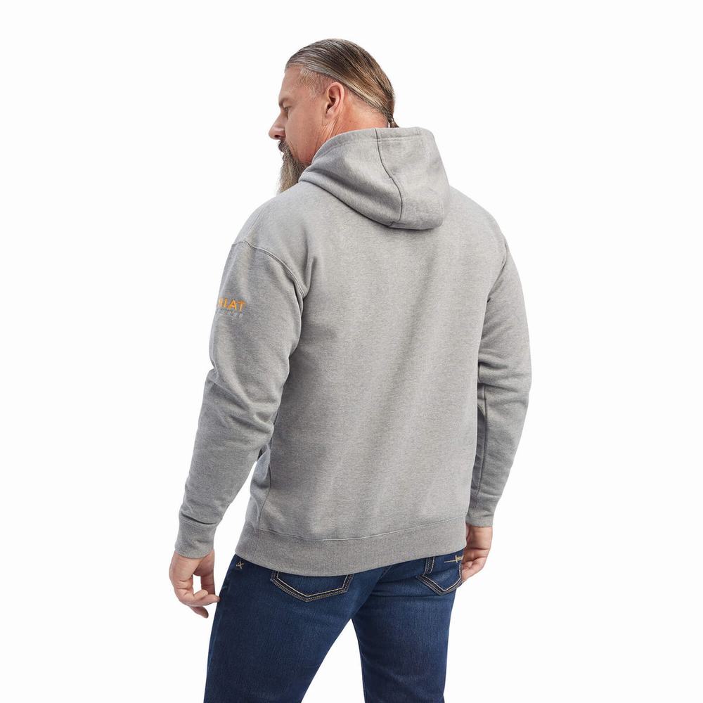 Ariat Rebar Workman Hoodie Herr Grå | 236-UCIWOY