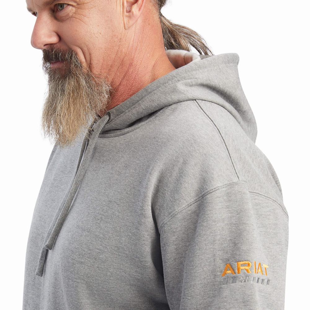 Ariat Rebar Workman Hoodie Herr Grå | 236-UCIWOY