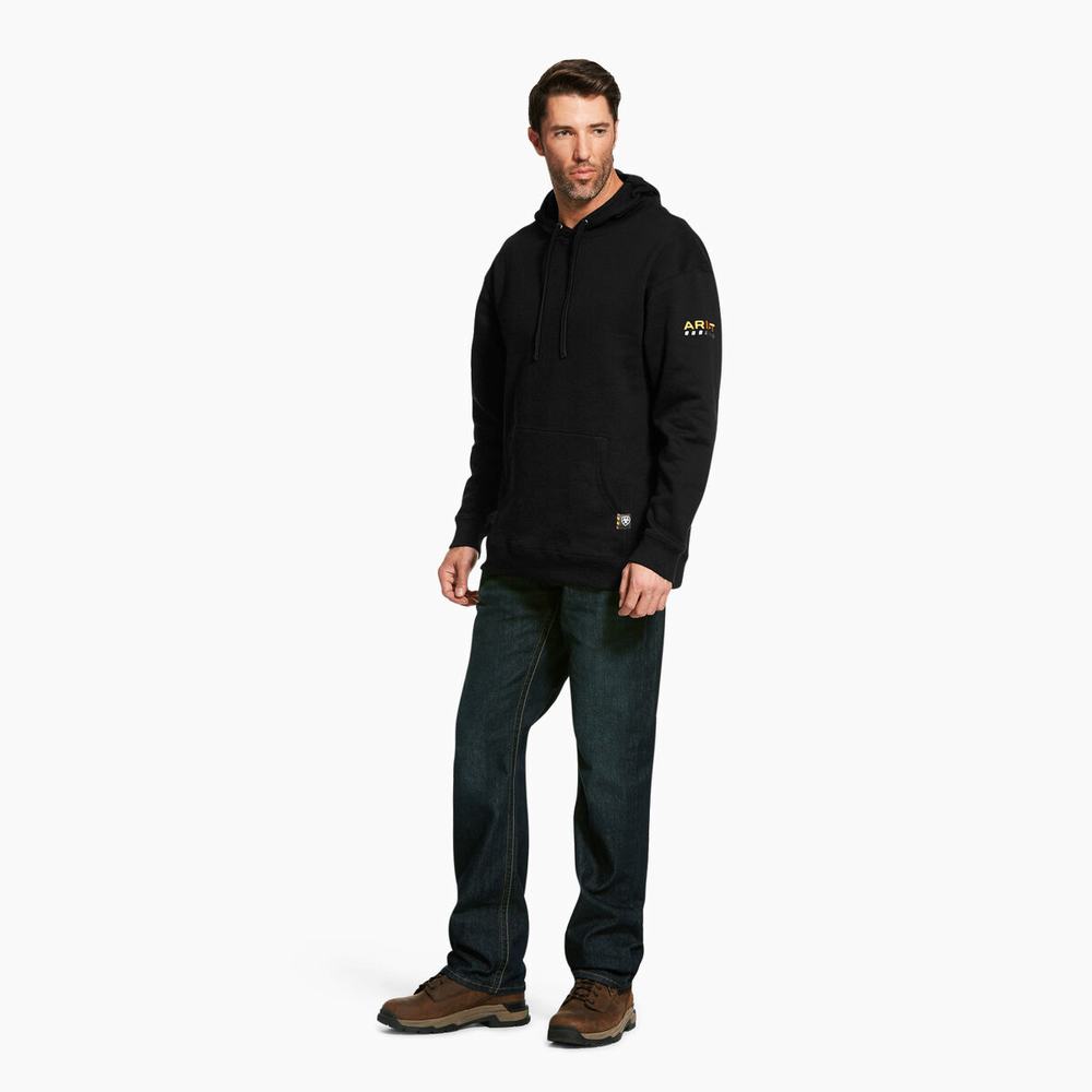 Ariat Rebar Workman Hoodie Herr Svarta | 673-YFQMRI