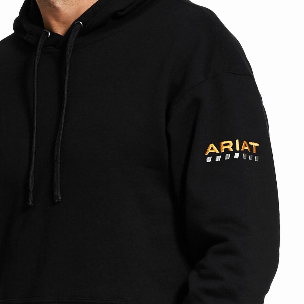 Ariat Rebar Workman Hoodie Herr Svarta | 673-YFQMRI