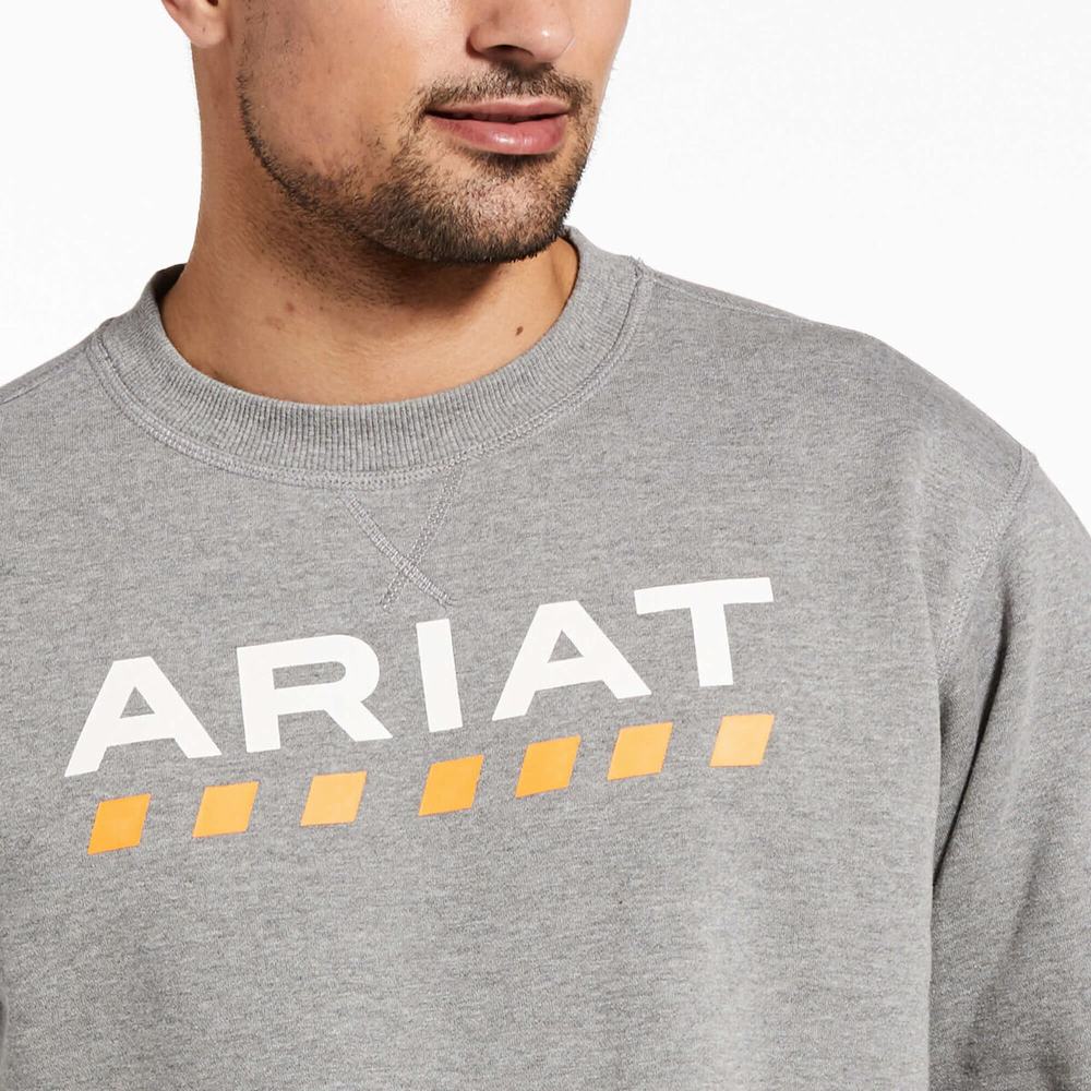 Ariat Rebar Workman Logo Hoodie Herr Grå | 489-FIJGOV