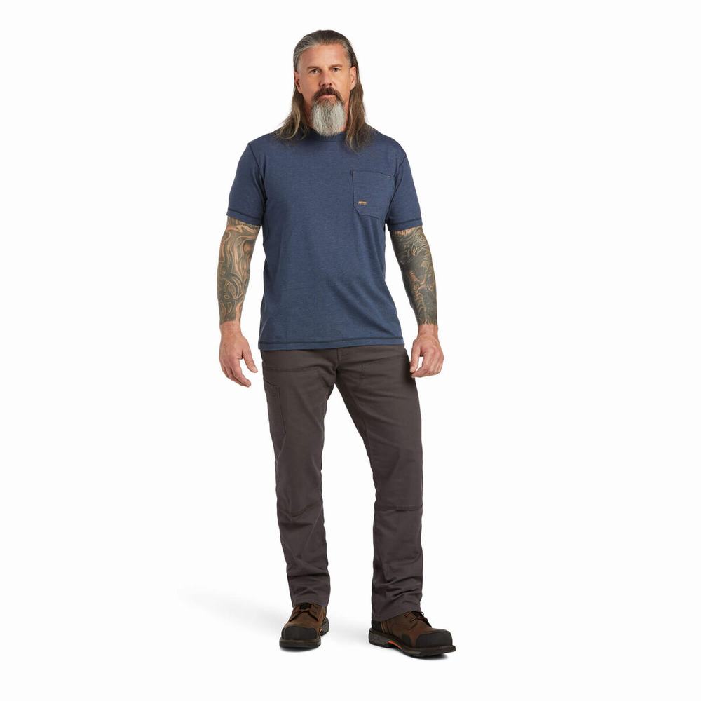 Ariat Rebar Workman Short Sleeve Herr Olika Färger | 839-KQANVJ