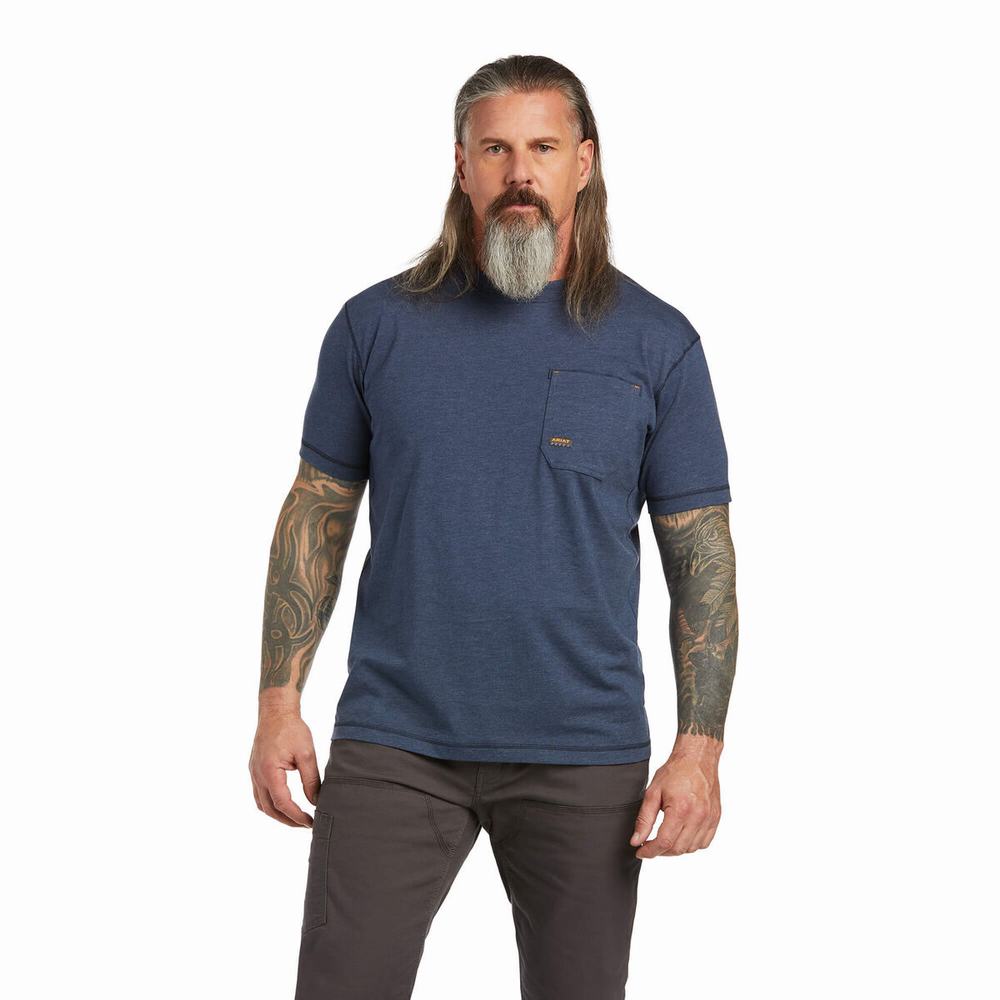 Ariat Rebar Workman Short Sleeve Herr Olika Färger | 839-KQANVJ