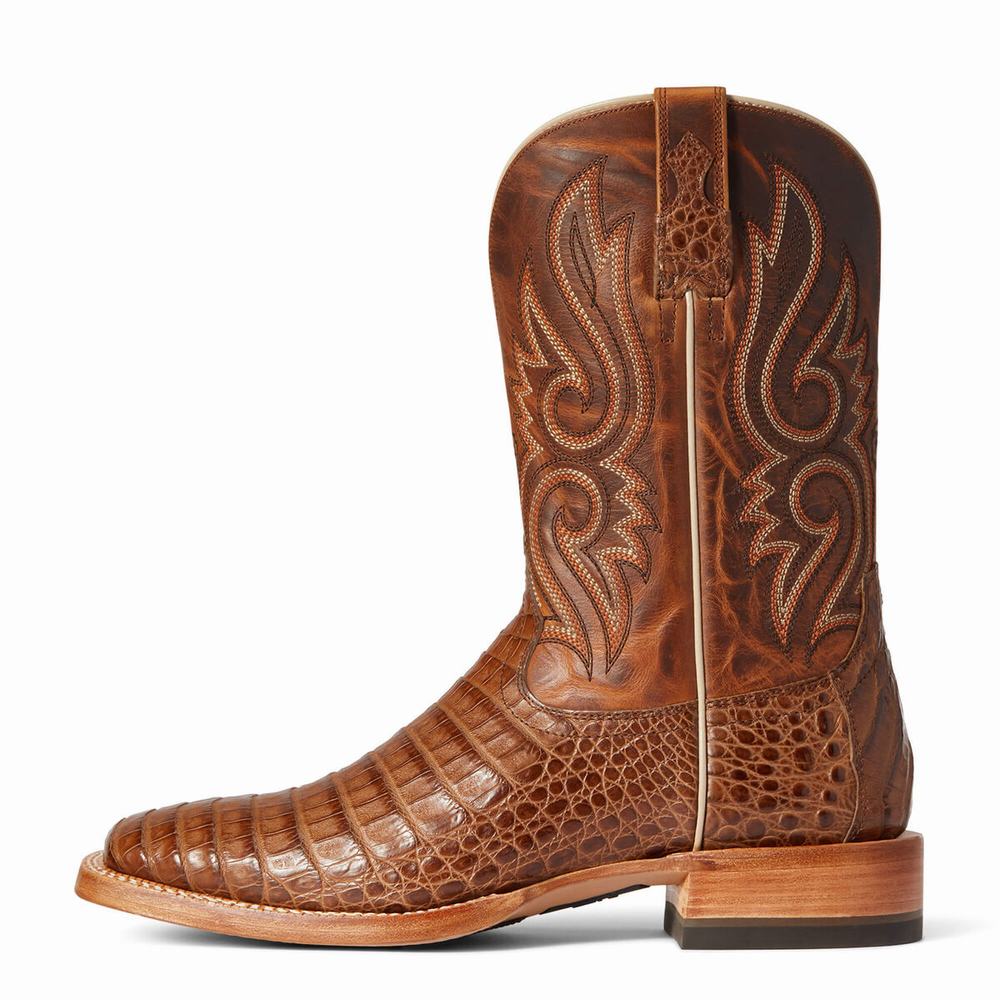 Ariat Relentless Denton Western Stövlar Herr Beige | 478-FBHPNT