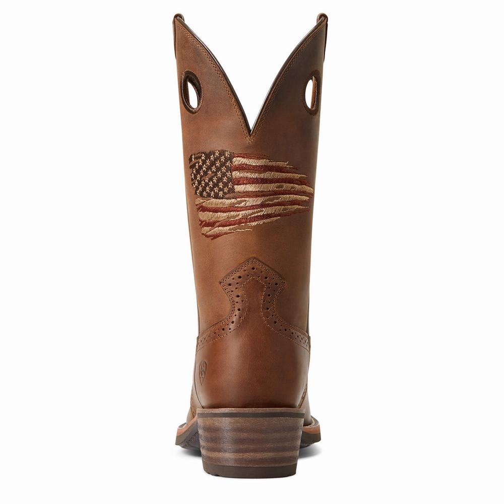 Ariat Roughstock Patriot Western Stövlar Herr Bruna | 843-YFNSIC