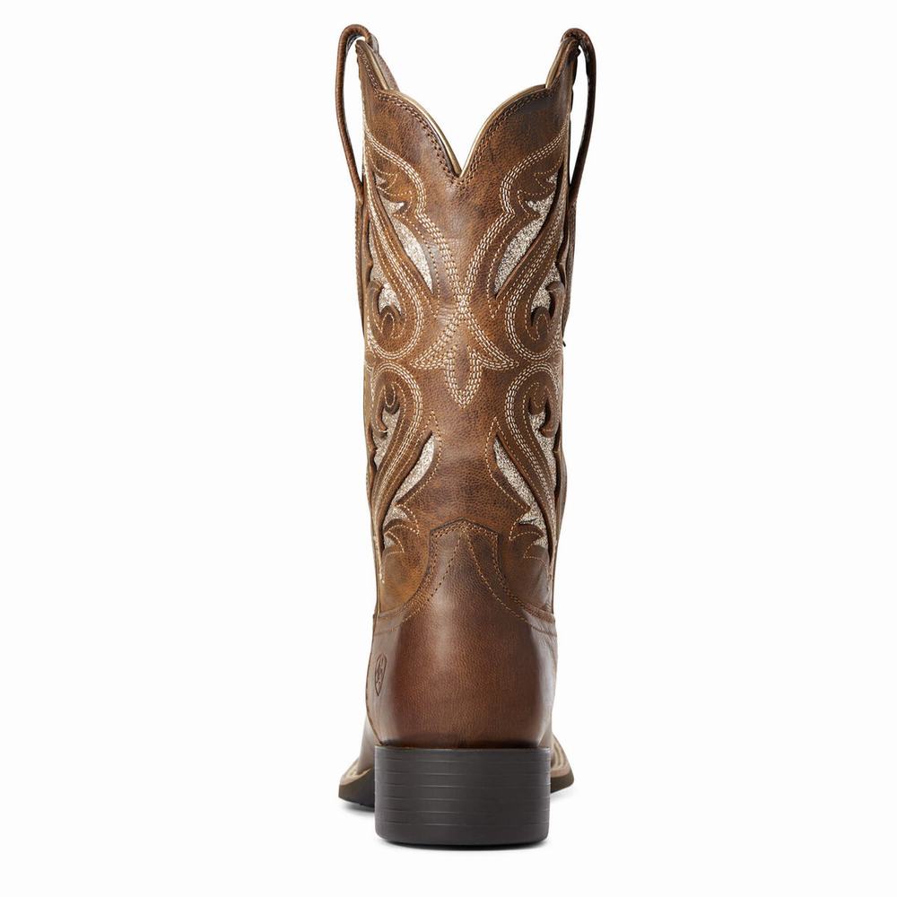 Ariat Round Up Bliss Western Stövlar Dam Bruna | 487-QFVJDO