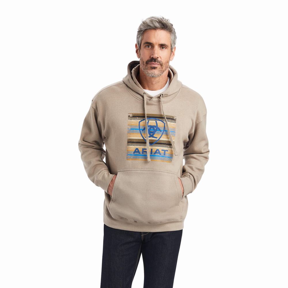 Ariat Serape Block Hoodie Herr Olika Färger | 730-LVDOFE