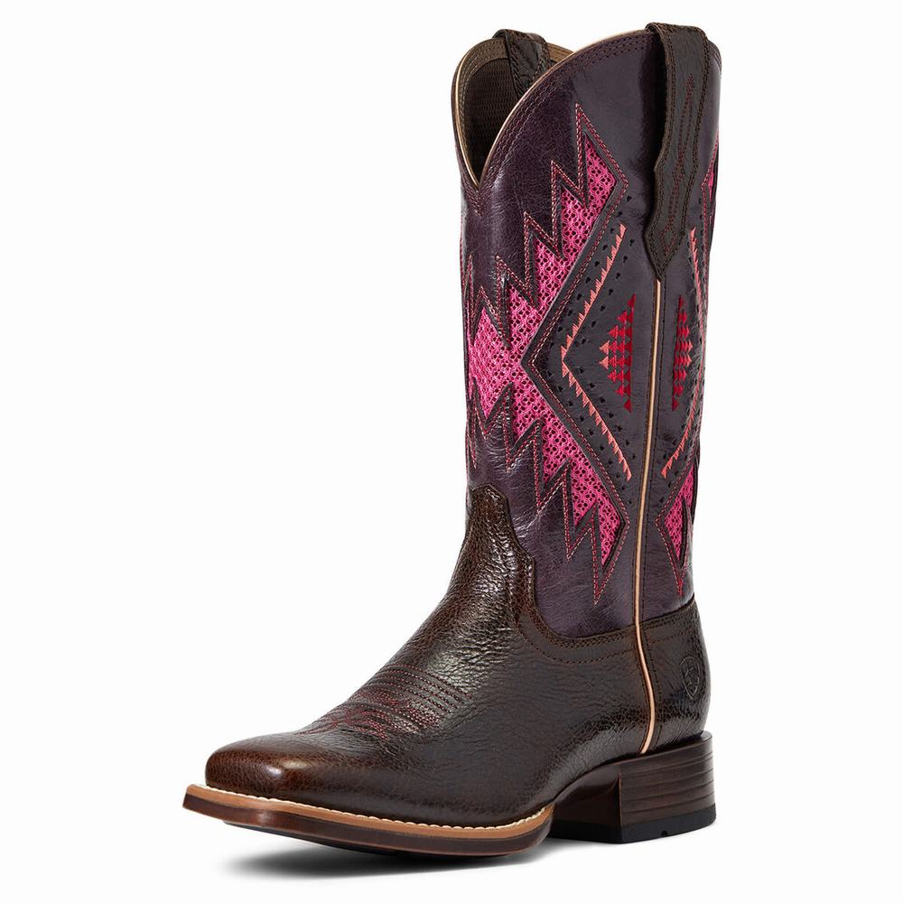 Ariat Sienna VentTek 360 Western Stövlar Dam Choklad | 374-KBRVJW