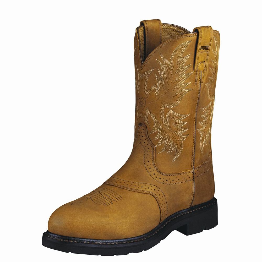 Ariat Sierra Saddle Steel Tå Arbetskängor Herr Bruna | 568-MWTIOZ