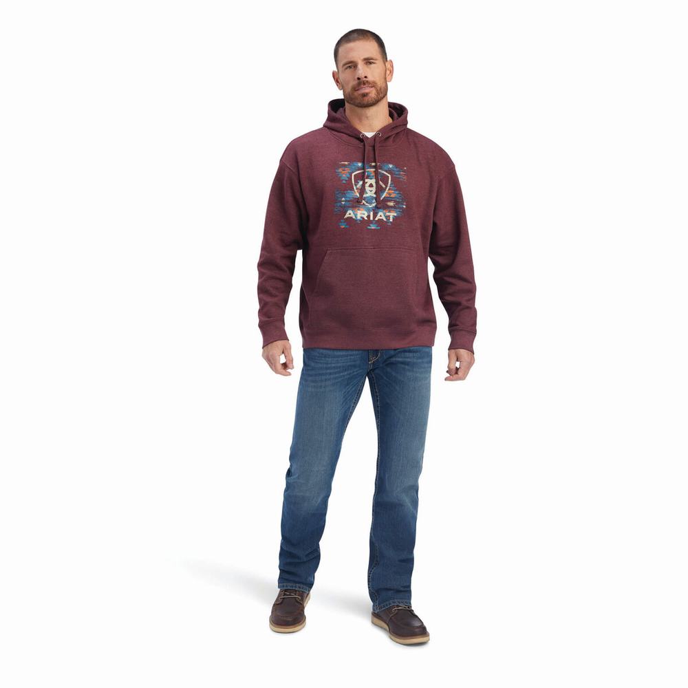 Ariat Southwest Block Hoodie Herr Olika Färger | 083-XQHGIY