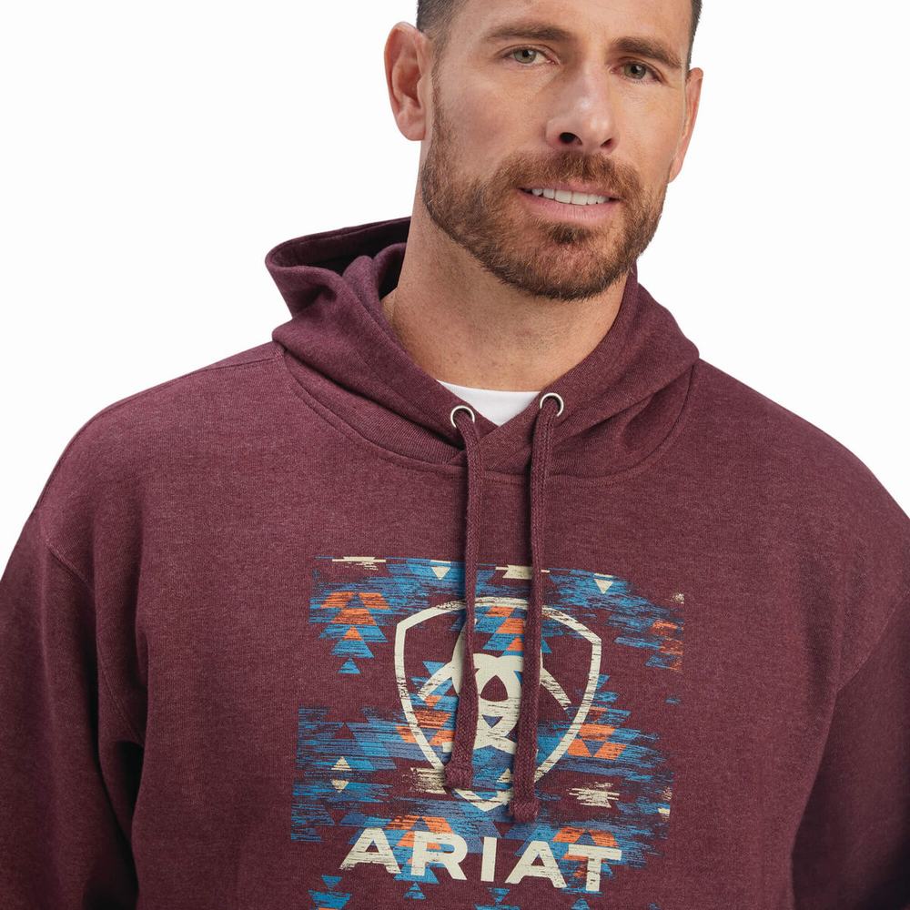 Ariat Southwest Block Hoodie Herr Olika Färger | 083-XQHGIY