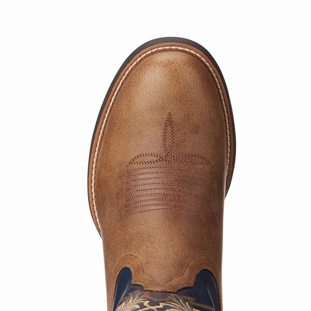 Ariat Sport Horseman Western Stövlar Herr Beige | 049-PYKDRF