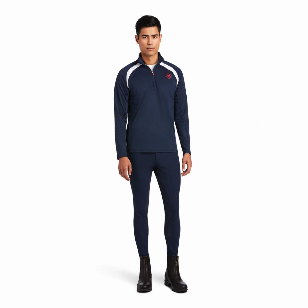 Ariat Sunstopper Team 1/4 Zip Ridbyxor Herr Olika Färger | 247-UDXTYG