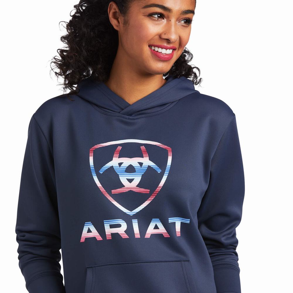 Ariat TEK Hoodie Dam Blå | 286-WFBSZH