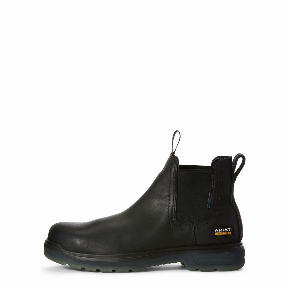 Ariat Turbo Chelsea Vattentäta Carbon Tå Chelsea Boots Herr Svarta | 605-SPMNCE