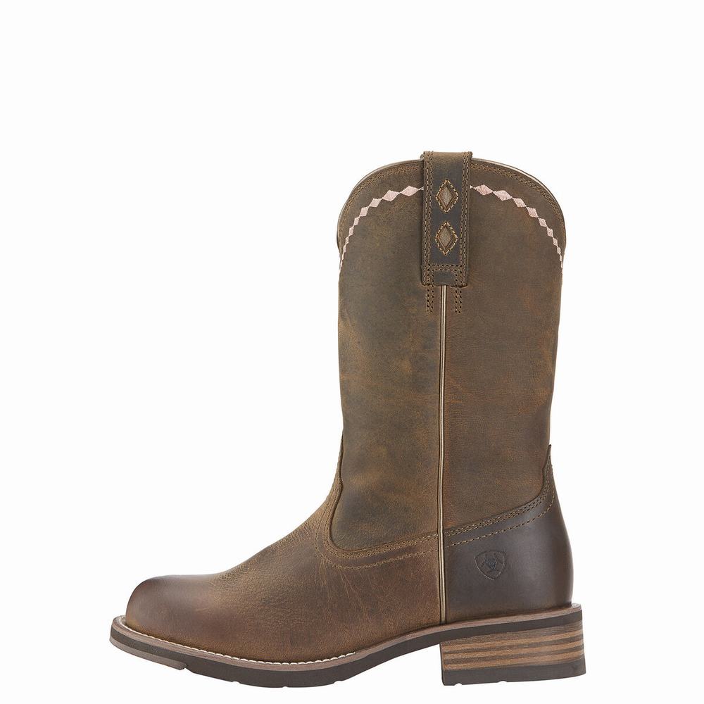 Ariat Unbridled Roper Western Stövlar Dam Bruna | 268-YIMRZQ