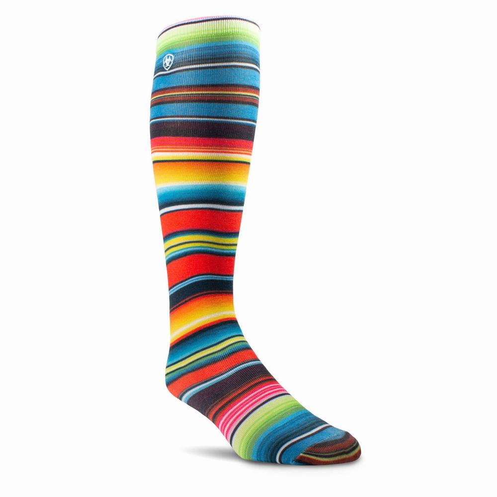 Ariat Vibrant Serape Knee High Strumpor Dam Olika Färger | 543-ECZYBL