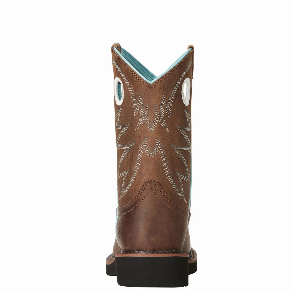 Ariat Western Stövlar Barn Bruna | 856-RMOFVI