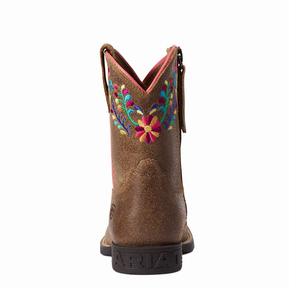 Ariat Wild Flower Western Stövlar Barn Bruna | 158-DKQSNZ