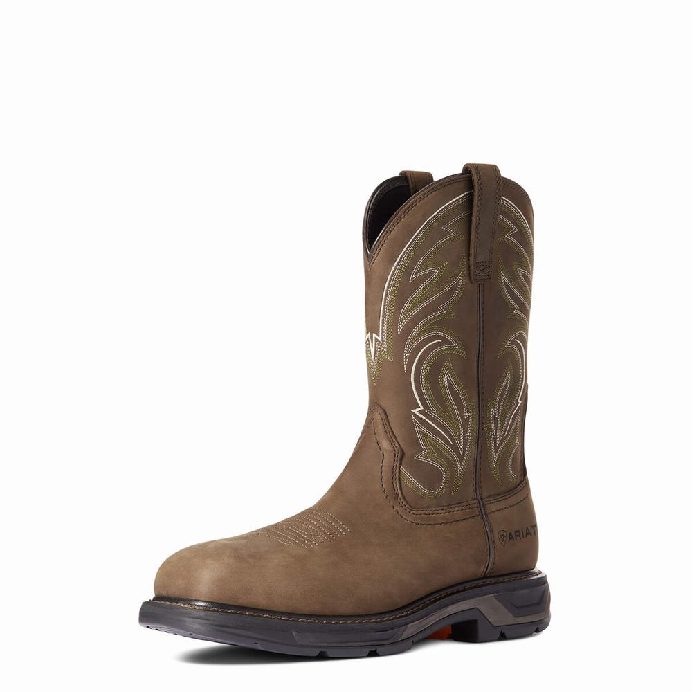 Ariat WorkHog XT Cottonwood Carbon Tå Arbetskängor Herr Bruna | 192-QFPHUV