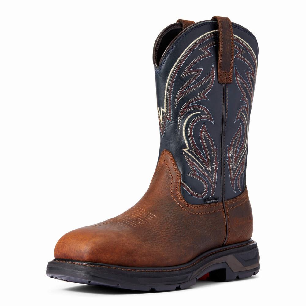 Ariat WorkHog XT Cottonwood Carbon Tå Arbetskängor Herr Bruna | 571-OHTRNZ