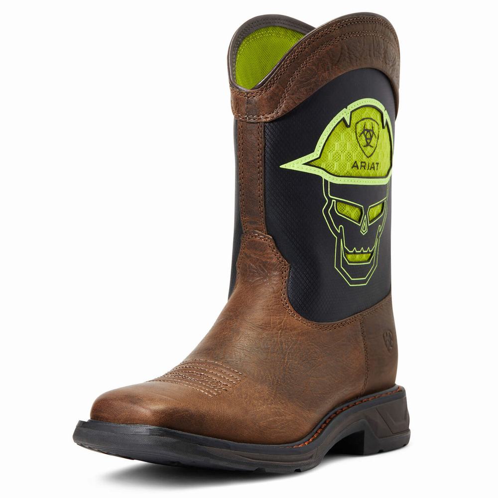 Ariat WorkHog XT VentTEK All-Nighter Western Stövlar Barn Röda | 410-MOLWTP