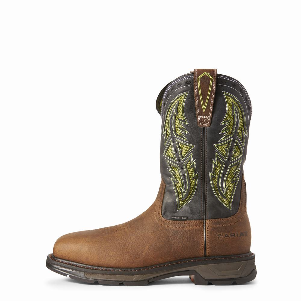 Ariat WorkHog XT VentTEK Spear Carbon Tå Arbetskängor Herr Bruna | 856-SOKYAM