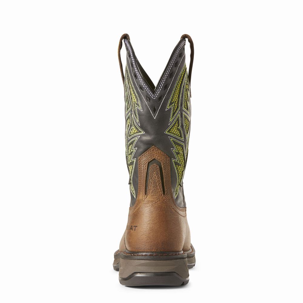 Ariat WorkHog XT VentTEK Spear Carbon Tå Arbetskängor Herr Bruna | 856-SOKYAM