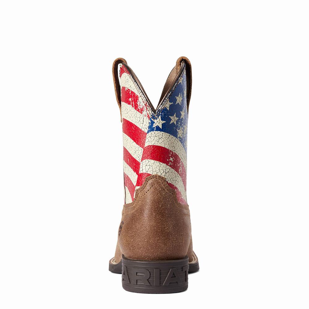 Ariat Youth Stars and Stripes Western Stövlar Barn Bruna | 470-DOWQFY