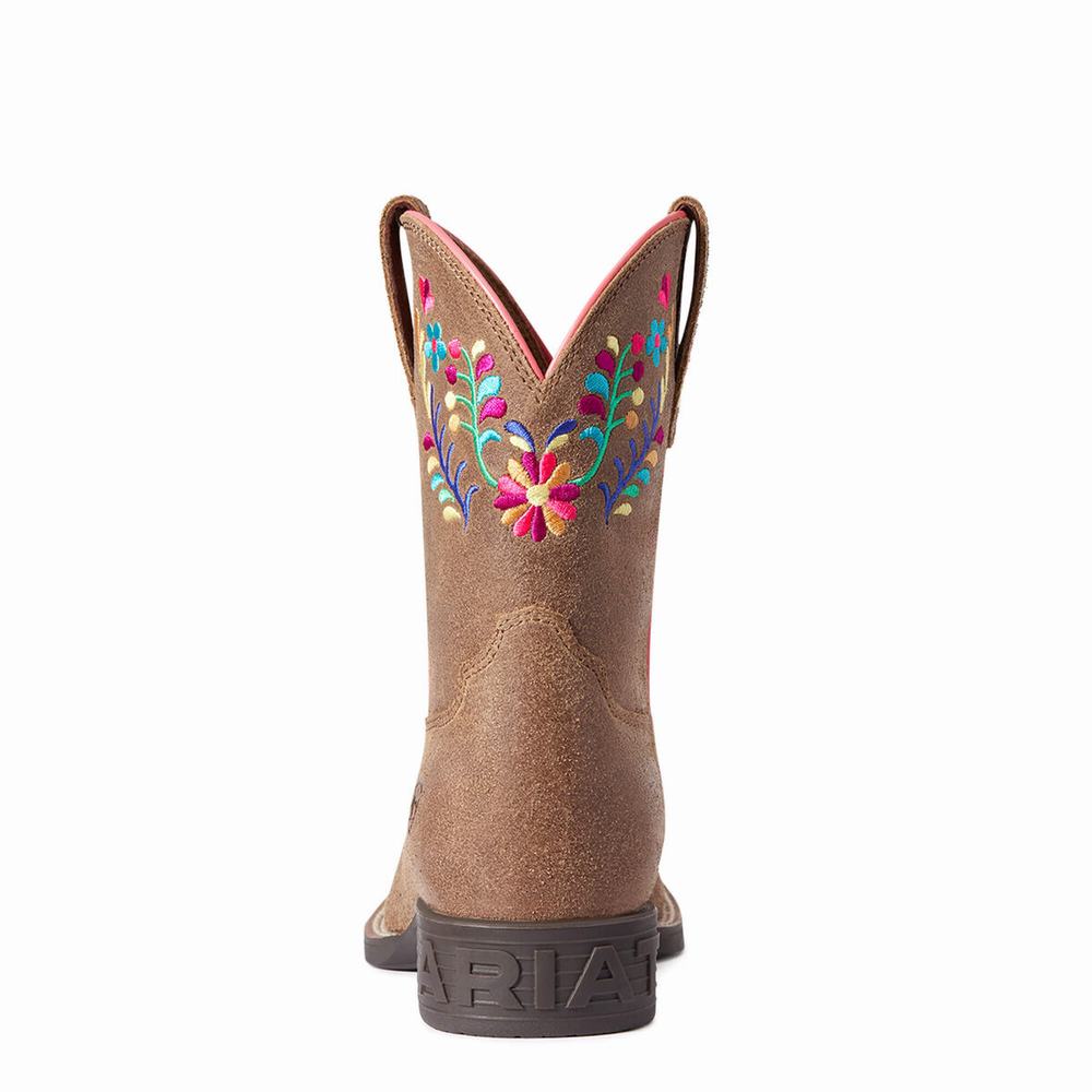 Ariat Youth Wild Flower Western Stövlar Barn Bruna | 218-YOLAZC